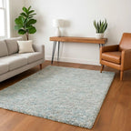 Duck Egg Rug Soft Plush Pile Fluffy High