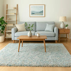 Duck Egg Rug Soft Plush Pile Fluffy High