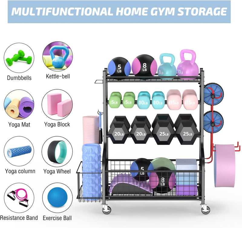 Dumbbell Rack Stand Multifunctional Weight for Dumbbells Yoga