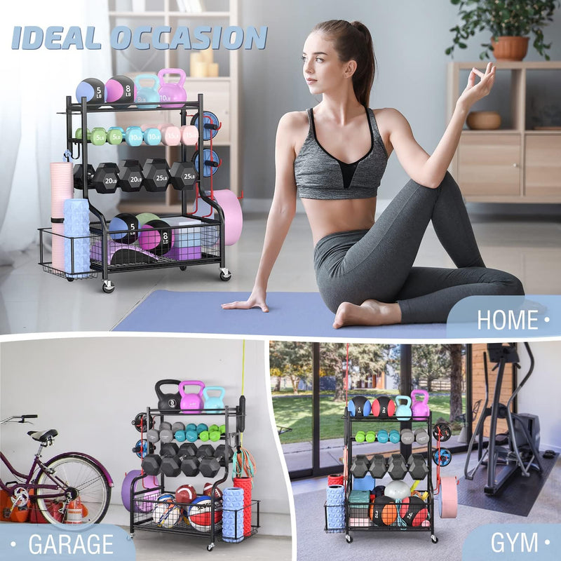 Dumbbell Rack Stand Multifunctional Weight for Dumbbells Yoga