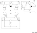 Dune Thermostatic Bath Shower Mixer Tap Bathroom