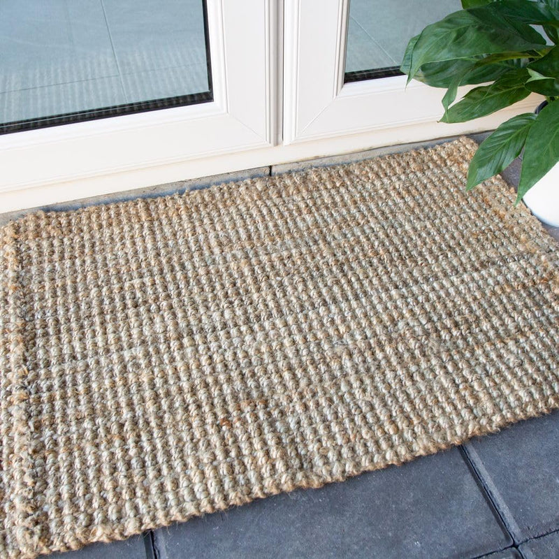 Durable Hardwearing Natural Boucle Jute Rug Dirt Trapper