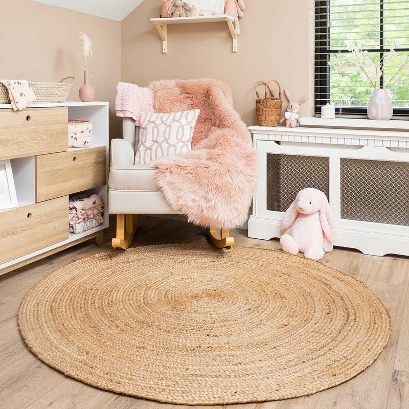 Durable Hardwearing Natural Boucle Jute Rug Dirt Trapper