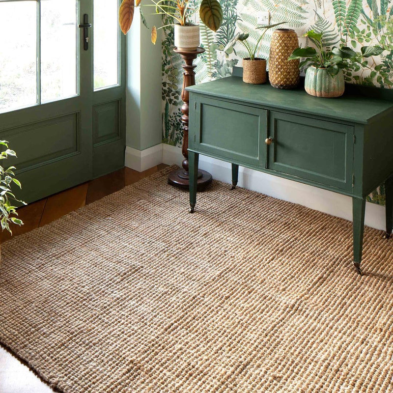 Durable Hardwearing Natural Boucle Jute Rug Dirt Trapper