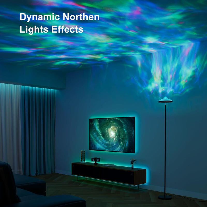 3-In-1 Floor Lamp with Galaxy Star RGB Aurora