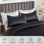 Duvet Cover Set Double Silky Bedding for Hair