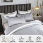 Duvet Cover Set Double Silky Bedding for Hair