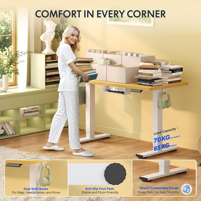 E1 Plus One Piece Electric Standing Desk Height