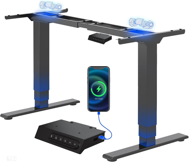 E6 Max Standing Desk Frame with USB