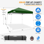 Eagle Peak 3m X Slant Leg Pop-Up Canopy
