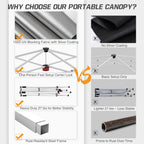 Eagle Peak 3m X Slant Leg Pop-Up Canopy