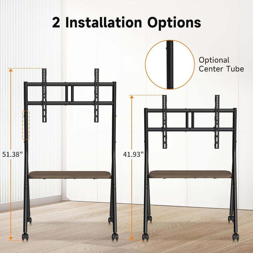 Easel Rolling TV Stand for 32- Up