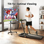 Easel Rolling TV Stand for 32- Up