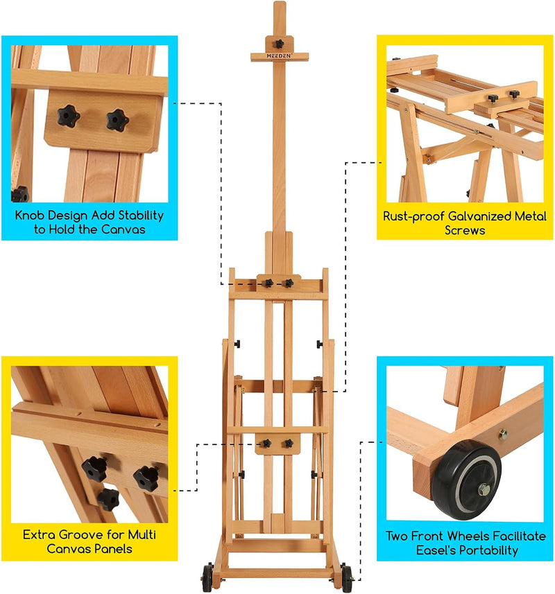Easel Stand Artist H-Frame Art Easels for Painting