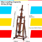 Easel Stand Artist H-Frame Art Easels for Painting