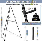 Easel Stand Portable Collapsible Display Tripod for Posters