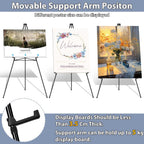 Easel Stand Portable Collapsible Display Tripod for Posters