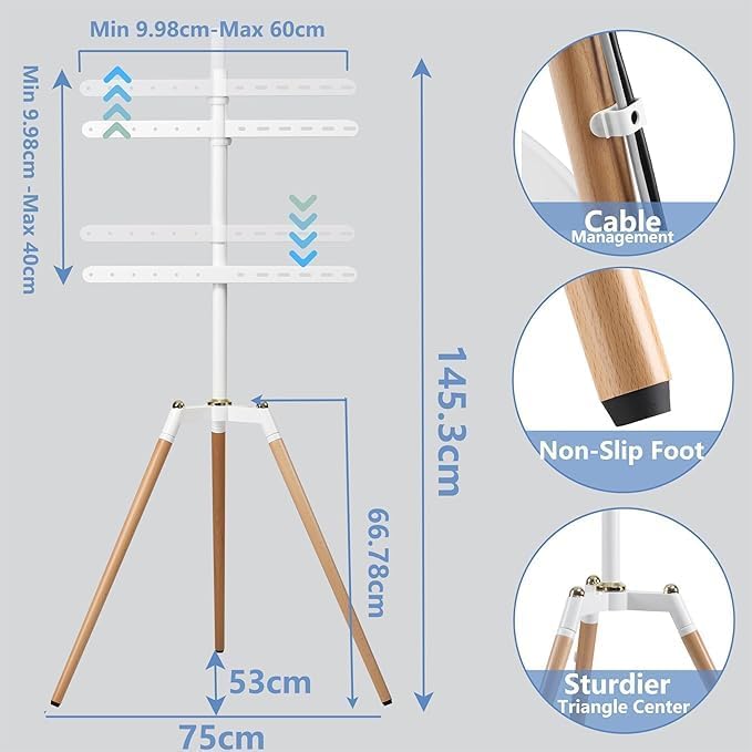 Easel TV Stand for 32-65" Tvs 40KG