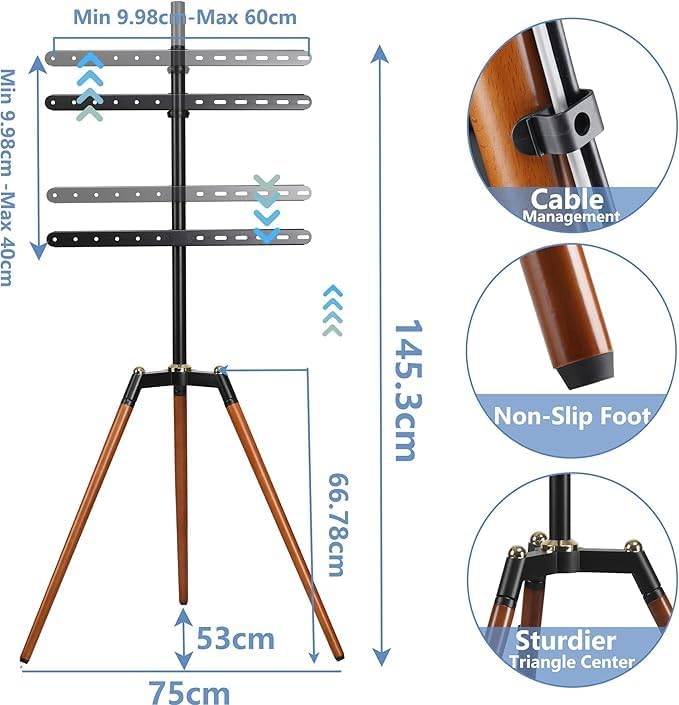 Easel TV Stand for 32-65" Tvs 40KG