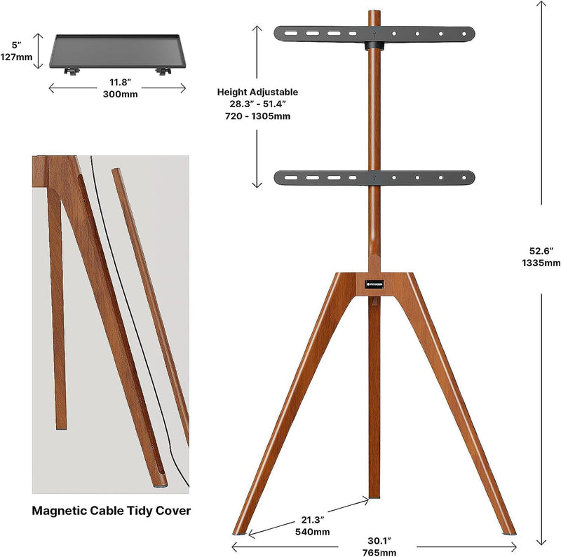 Easel TV Stand Tripod for Universal 45-65 Inch