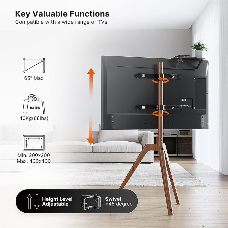 Easel TV Stand Tripod for Universal 45-65 Inch