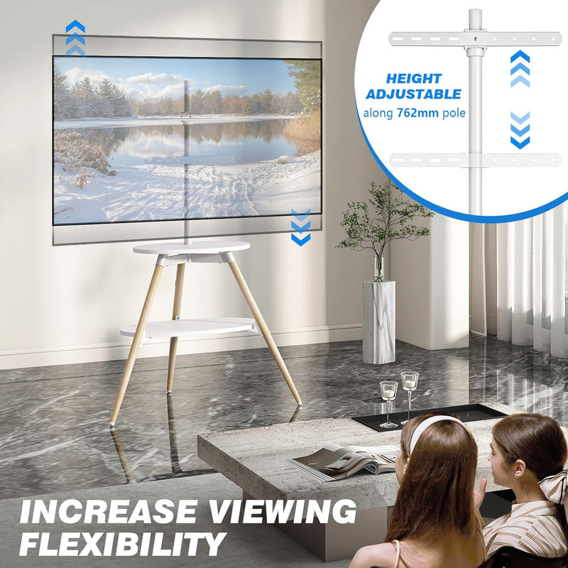 Easel TV Stand for 32-65 Inch Flat Curved