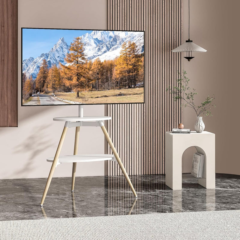 Easel TV Stand for 32-65 Inch Flat Curved