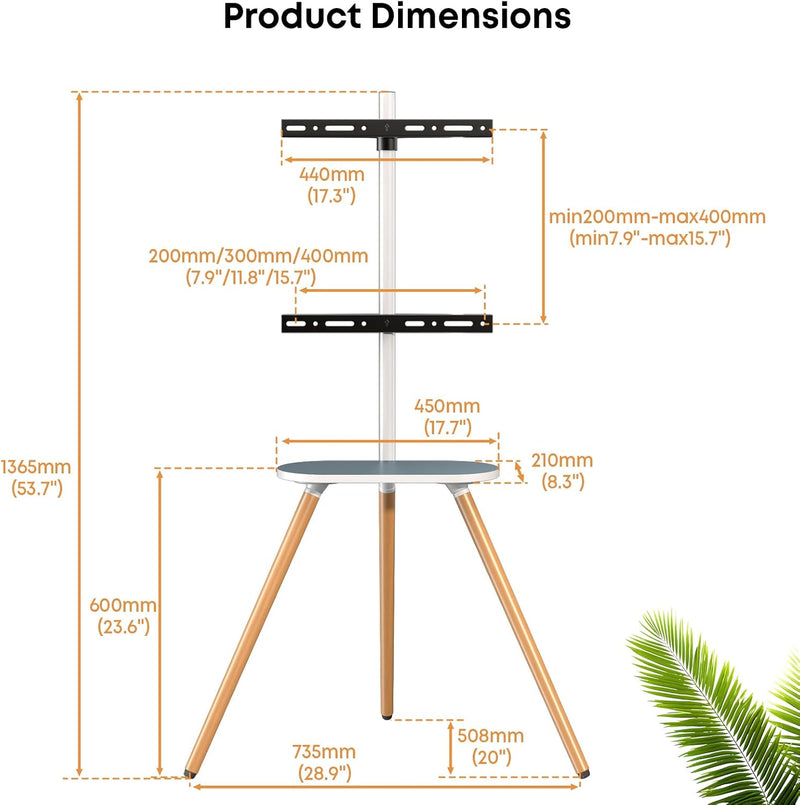 Easel TV Tripod Stand for 43 to 65