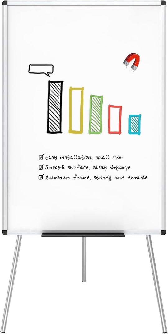 Easel Whiteboard Magnetic Portable Dry Wipe Board 90