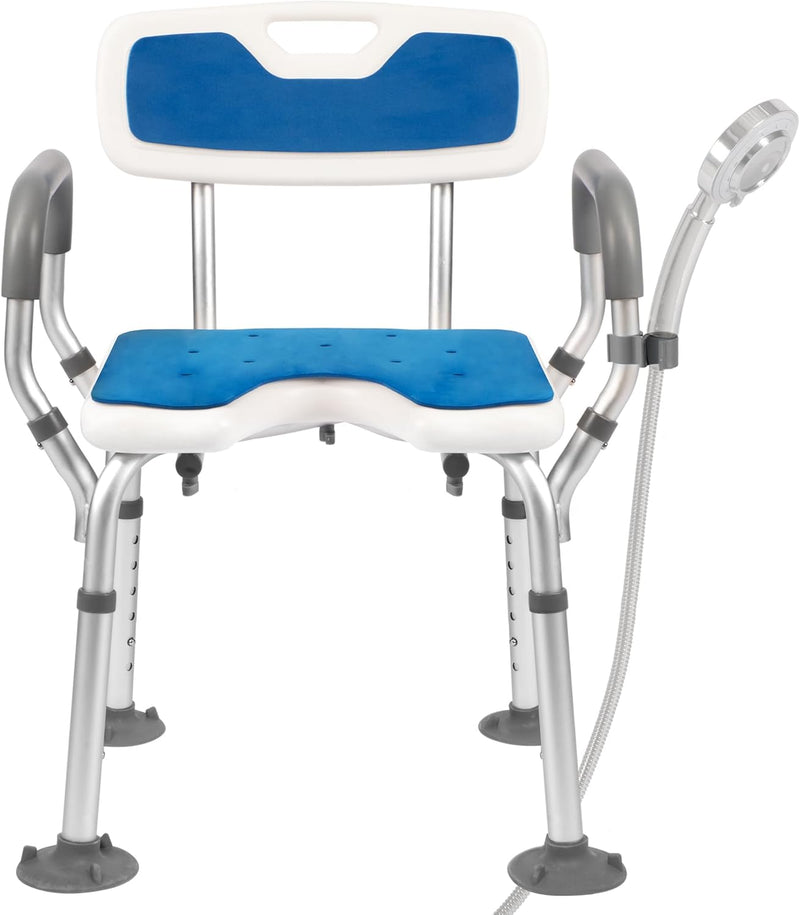 Shower Chair with Arms and Back Wide