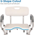 Easyvibe Shower Chair with Arms and Back