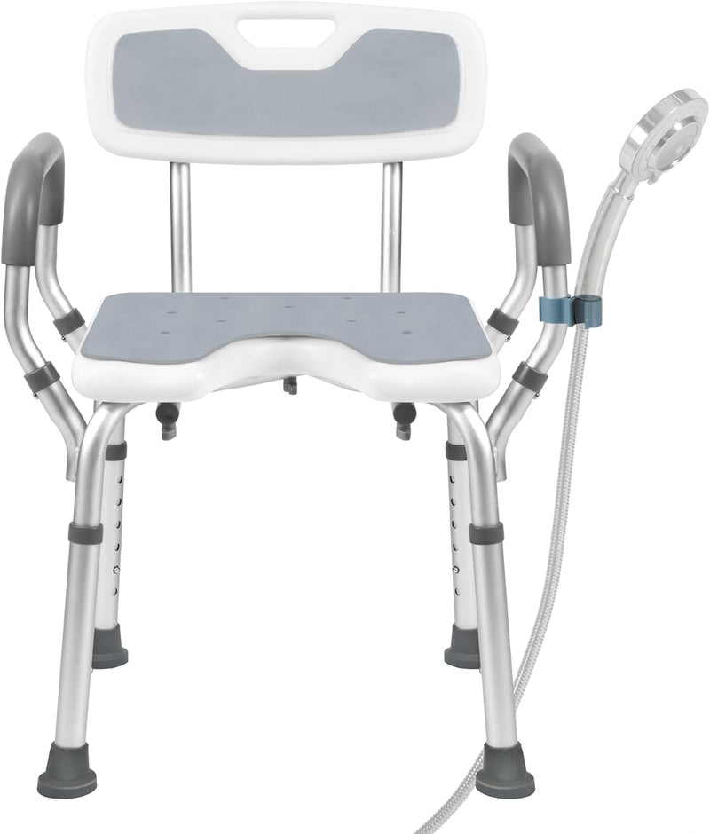Shower Chair with Arms and Back Wide