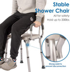 Easyvibe Shower Chair with Arms and Back