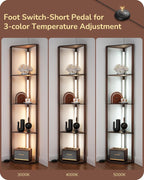 Edishine LED Floor Lamps with Shelves 4 Layers