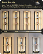 Edishine LED Floor Lamps with Shelves 4 Layers