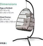 Egg Chair with Stand Rattan Hanging