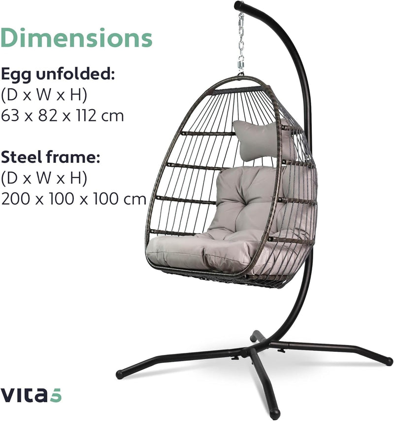 Egg Chair with Stand Rattan Hanging