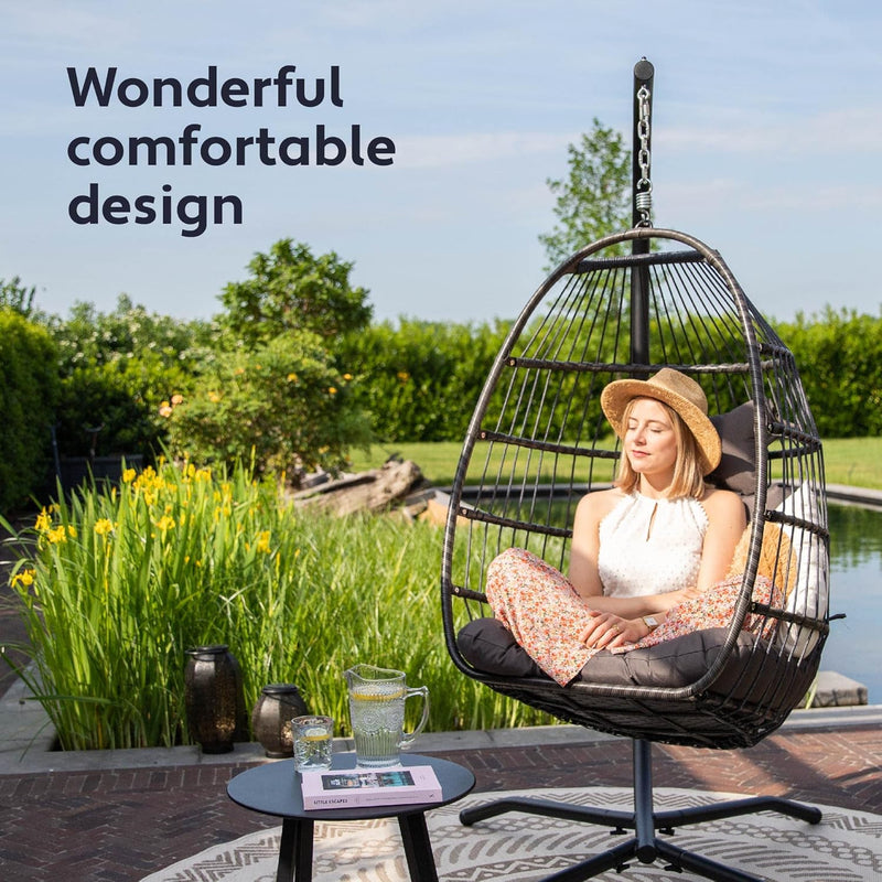 Egg Chair with Stand Rattan Hanging