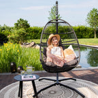 Egg Chair with Stand Rattan Hanging