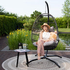 Egg Chair with Stand Rattan Hanging
