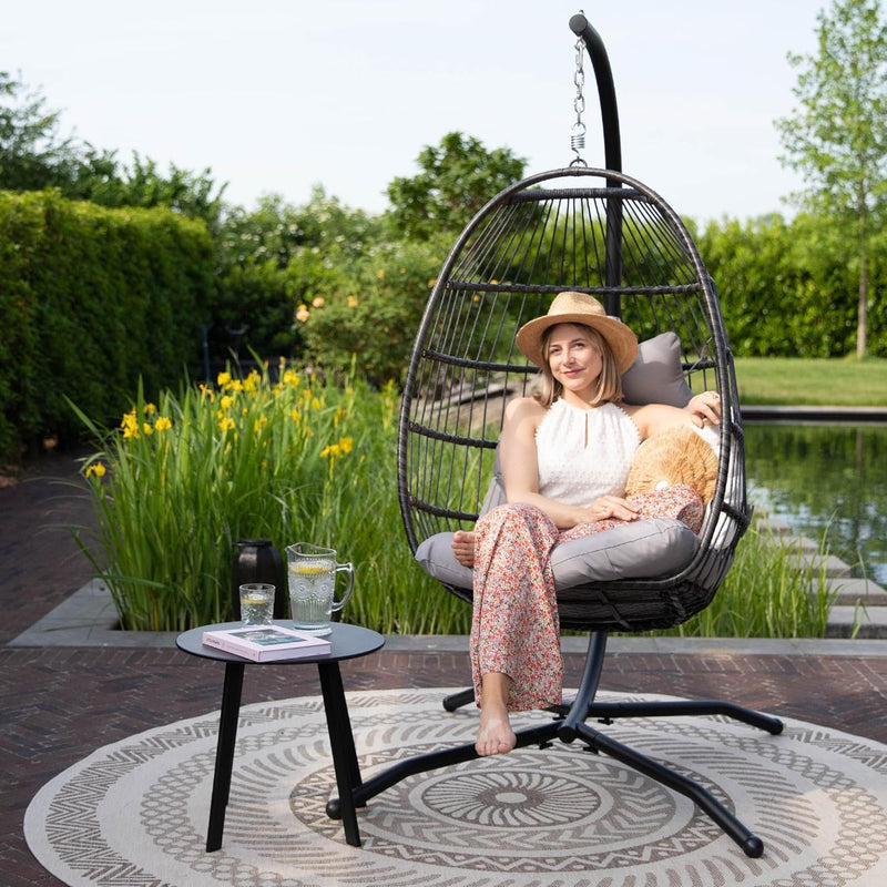 Egg Chair with Stand Rattan Hanging