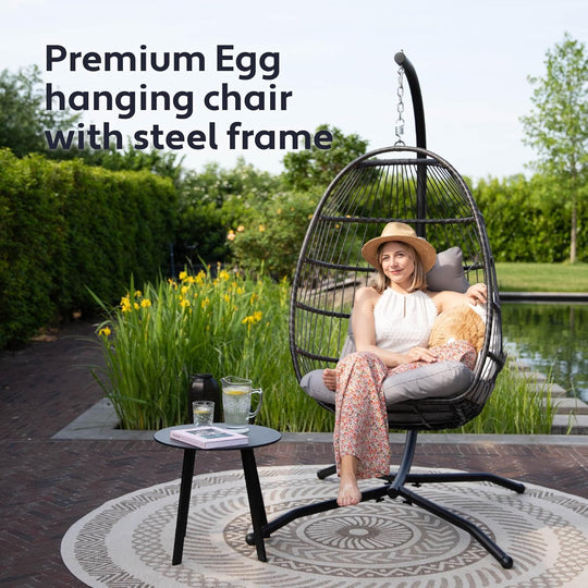 Egg Chair with Stand Rattan Hanging