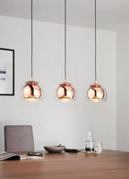 Eglo Ceiling Light Fitting Rocamar with 3 Lampshades