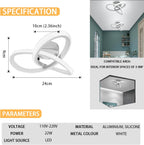 Eidisuny LED Ceiling Light Simple Curved Small