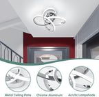 Eidisuny LED Ceiling Light Simple Curved Small