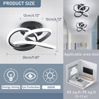 Eidisuny LED Ceiling Light Simple Curved Small