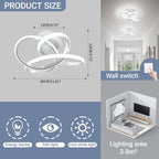 Eidisuny LED Ceiling Light Simple Curved Small