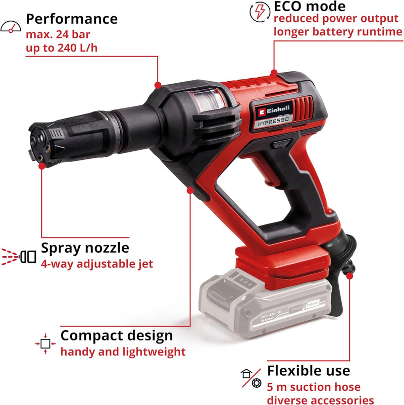 Cordless Pressure Washer Gun 18V Power X-Change 24