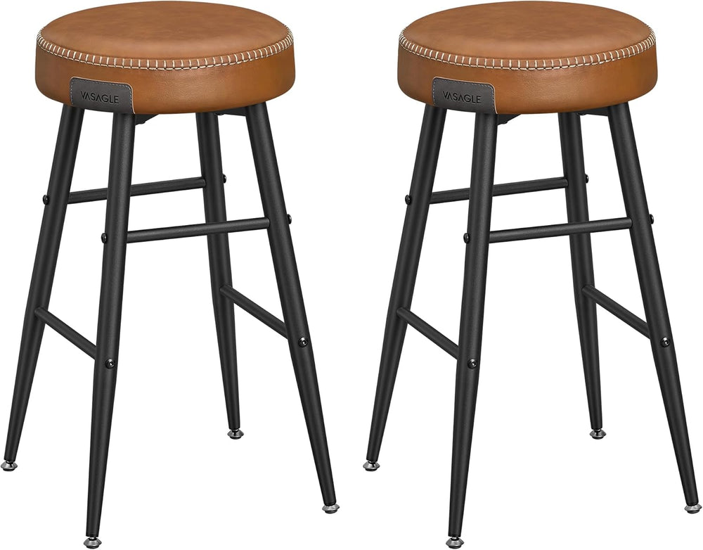 Echo Collection Bar Stool Kitchen Chair High Seat (Set of 2)