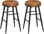 Echo Collection Bar Stool Kitchen Chair High Seat (Set of 2)